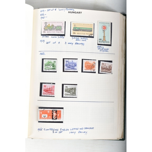 407 - WORLDWIDE COLLECTION OF STAMPS AS TRAIN THEMATICS