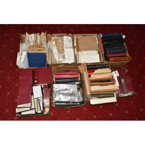 410 - VERY LARGE COLLECTION OF GB, IOM AND CI STAMPS IN A FEW ALBUMS AND MNAY NEW ISSUES ENVELOPES, rangin... 