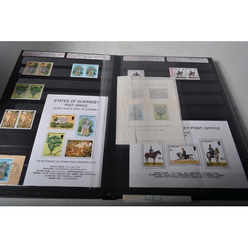 410 - VERY LARGE COLLECTION OF GB, IOM AND CI STAMPS IN A FEW ALBUMS AND MNAY NEW ISSUES ENVELOPES, rangin... 