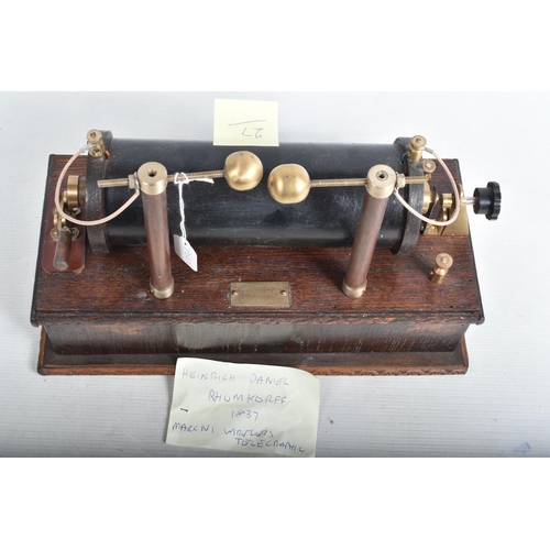 415 - A REPLICA OF A NINETEENTH CENTURY WIRELESS TELEGRAPHIC MACHINE AND A TWENTIETH CENTURY 1944 GERMAN T... 