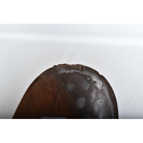 417 - A LARGE WOODEN AERO PROPELLOR WITH METAL TRIM FOR THE DE-HAVILAND GIPSY MAJOR, this one has been san... 