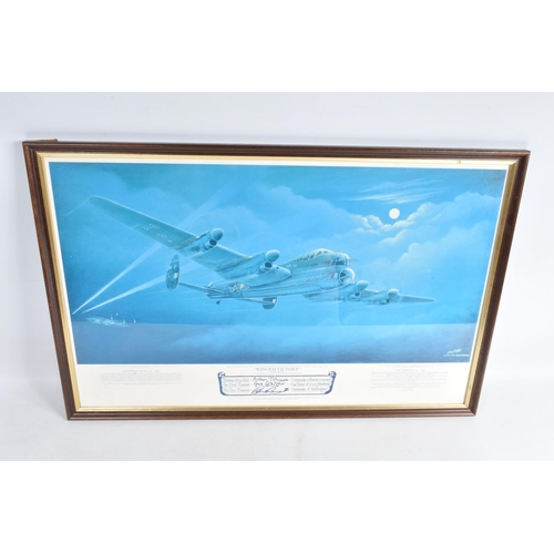 445 - MILITARY AND AIRFORCE INTEREST, a group of framed prints, plaques, pennants, plate, etc. (17) to inc... 