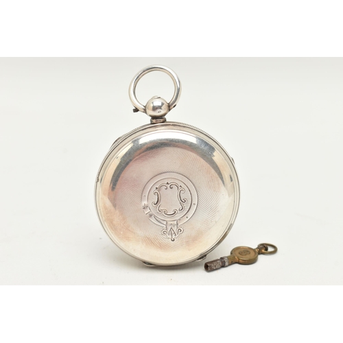 74 - AN EARLY 20TH CENTURY SILVER OPEN FACE POCKET WATCH, key wound, round white dial signed 'The Climax ... 