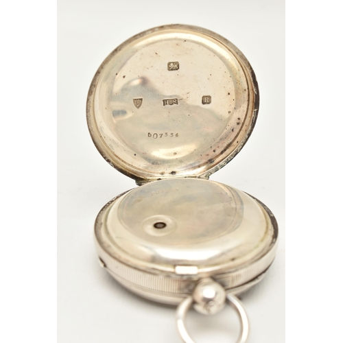 74 - AN EARLY 20TH CENTURY SILVER OPEN FACE POCKET WATCH, key wound, round white dial signed 'The Climax ... 