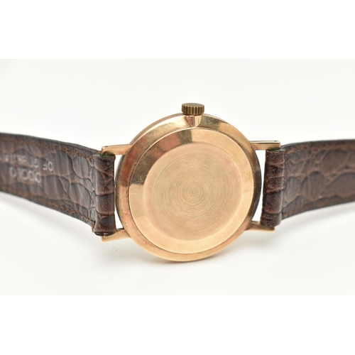 87 - A BOXED GENTS 9CT GOLD 'SMITHS ASTRAL' WRISTWATCH, manual wind, round silvered dial signed 'Smiths A... 