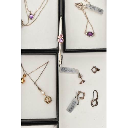 116 - AN ASSORTMENT OF 'KIT HEATH' JEWELLERY, to include fifteen white metal necklaces, some with gold pla... 