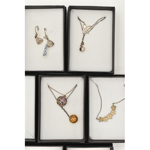 117 - AN ASSORTMENT OF 'KIT HEATH' JEWELLERY' to include thirteen white metal necklaces, some with gold pl... 