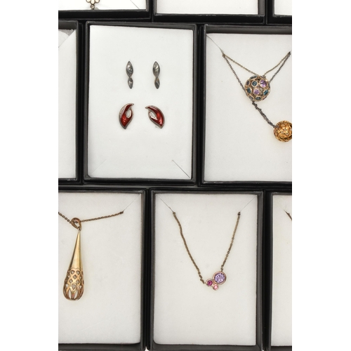 117 - AN ASSORTMENT OF 'KIT HEATH' JEWELLERY' to include thirteen white metal necklaces, some with gold pl... 