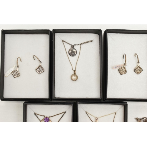 120 - ASSORTED 'KIT HEATH' JEWELLERY, to include a large circular form silver pendant necklace, a silver a... 