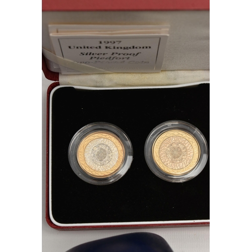 153 - A QUANTITY OF SILVER COINS AND MEDALS, to include a cased Westminster 1996 St Helena sterling silver... 