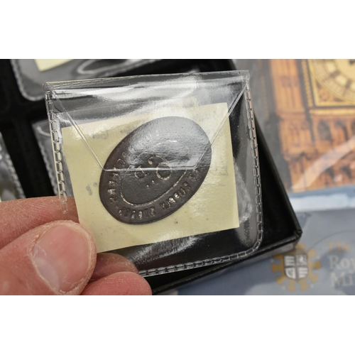 154 - ROYAL MINT BIG BEN .999 SILVER £100 COINS, 62.86 grams, 40mm, x9 (Nine) sealed packs, a cased John P... 