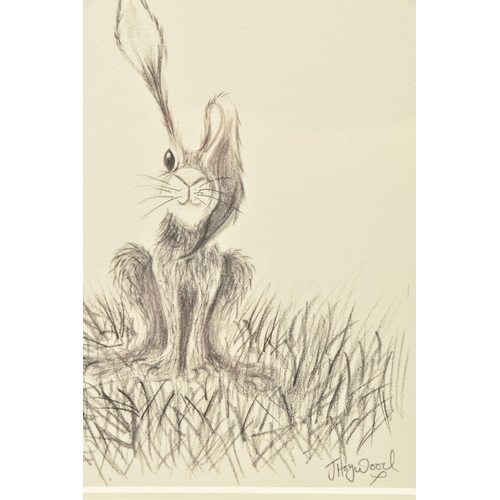 302 - JENNIFER HOGWOOD (BRITISH 1980) A LIMITED EDITION PRINT ON PAPER, depicting a whimsical Hare, facsim... 