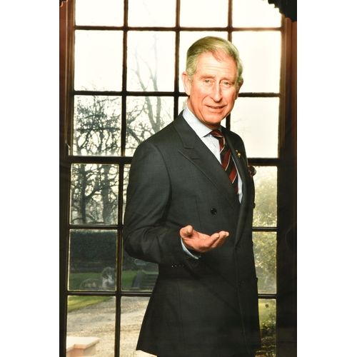 308 - JOHN SWANNELL (BRITISH 1946) 'HRH PRINCE CHARLES', a photographic print of Charles before he became ... 