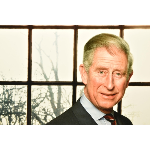 308 - JOHN SWANNELL (BRITISH 1946) 'HRH PRINCE CHARLES', a photographic print of Charles before he became ... 