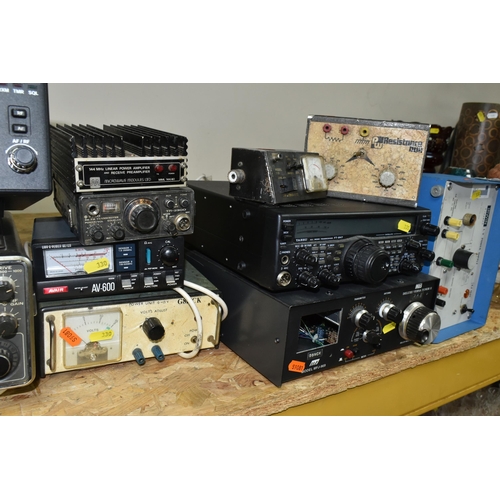 330 - A QUANTITY OF HAM RADIOS, a collection of amateur radio equipment to include an Irwin LVpower supply... 