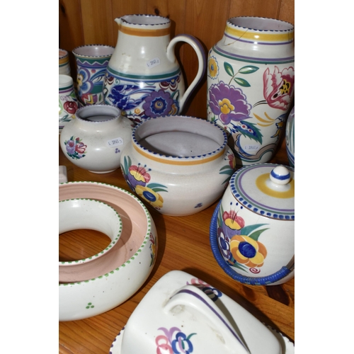 341 - A COLLECTION OF POOLE POTTERY, twenty seven pieces to include a large Traditional Ware Carter Stable... 