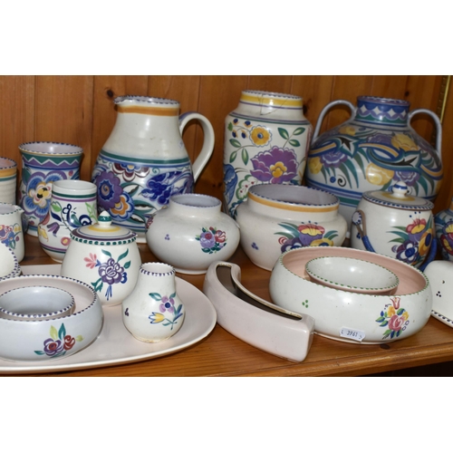 341 - A COLLECTION OF POOLE POTTERY, twenty seven pieces to include a large Traditional Ware Carter Stable... 