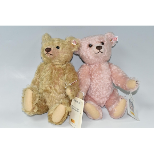 360 - TWO STEIFF GALERIE TEDDY BEARS, comprising Galerie Bear 2003, no 671470, fully jointed with pink moh... 