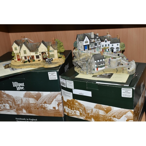 387 - TWO BOXED LIMITED EDITION LILLIPUT LANE SCULPTURES, comprising 'The Old Sun Inn', L2796, with certif... 