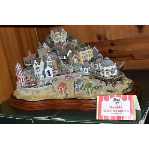 405 - A LIMITED EDITION LILLIPUT LANE 'BESIDE THE SEASIDE' SCULPTURE L2320, 0213/2000, with original box a... 