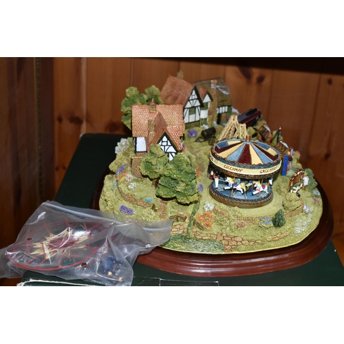 407 - A LIMITED EDITION LILLIPUT LANE 'ALL THE FUN OF THE FAIR' SCULPTURE, L2617, 299/850, with wooden pli... 