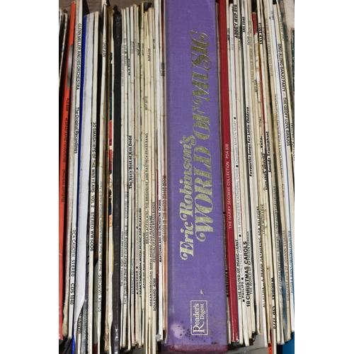 414 - ONE BOX OF L.P RECORDS, approximately fifty records, artists include Glen Miller, Kathleen Ferrier, ... 