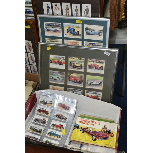 422 - ONE BOX & FIVE FRAMED CIGARETTE CARD COLLECTIONS to include full, part sets and odds, subjects inclu... 