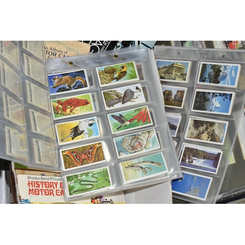 422 - ONE BOX & FIVE FRAMED CIGARETTE CARD COLLECTIONS to include full, part sets and odds, subjects inclu... 