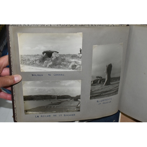 424 - ONE BOX OF PHOTOGRAPHS & POSTCARDS in four albums and loose, the photographs include a holiday in N.... 