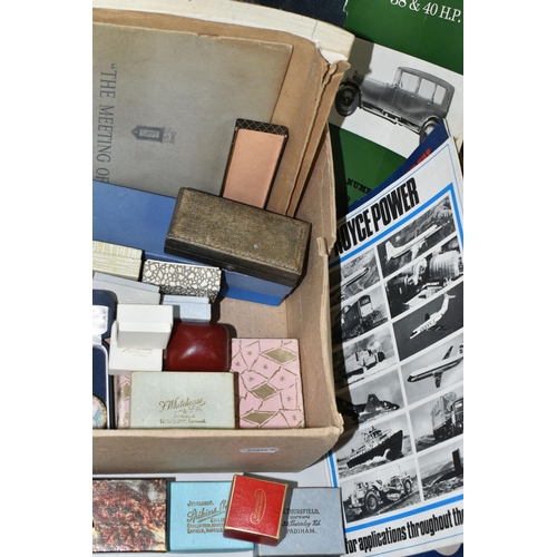 426 - ONE BOX OF VINTAGE JEWELLERY BOXES, TOYS AND EPHEMERA, to include a collection of approximately twen... 