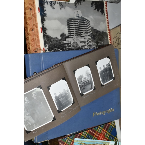 431 - ONE BOX OF EPHEMERA containing a large collection of modern postcards, family photographs, greetings... 