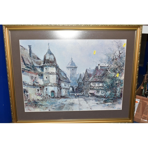 542 - TWO BOXES AND LOOSE RECORDS, RECORD PLAYER, PICNIC SET, METAL WARE AND MISCELLANEOUS ITEMS, to inclu... 