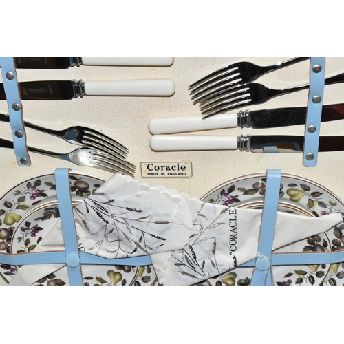 542 - TWO BOXES AND LOOSE RECORDS, RECORD PLAYER, PICNIC SET, METAL WARE AND MISCELLANEOUS ITEMS, to inclu... 