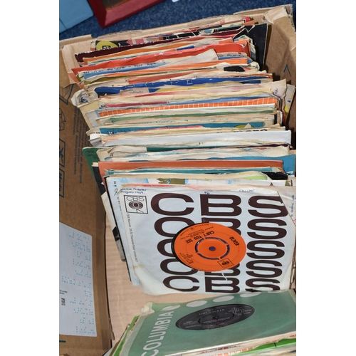 542 - TWO BOXES AND LOOSE RECORDS, RECORD PLAYER, PICNIC SET, METAL WARE AND MISCELLANEOUS ITEMS, to inclu... 