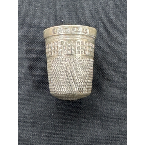 113 - A 'CHARLES HORNER' THIMBLE AND WRISTWATCHES, textured silver thimble hallmarked 'Charles Horner' Che... 