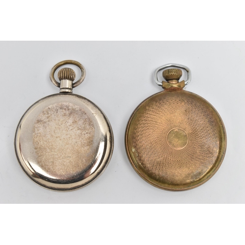 59 - TWO OPEN FACE POCKET WATCHES, to include a manual wind 'Smiths Empire' pocket watch, round Roman num... 