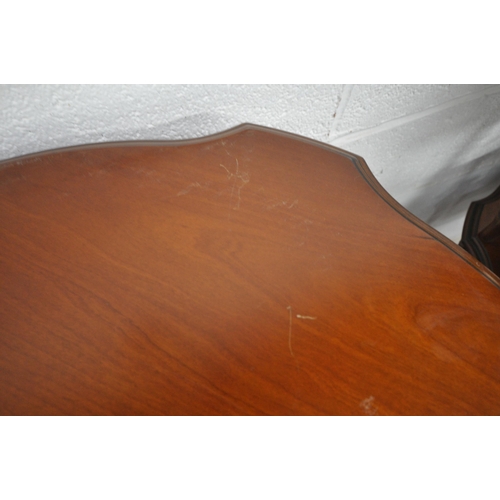 1211 - A SELECTION OF MODERN MAHOGANY OCCASIONAL FURNITURE, to include a coffee table, length 103cm x depth... 