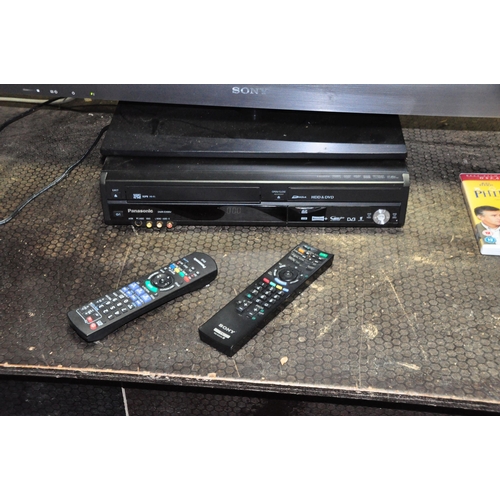 1058 - A SONY KDL-32EX503 32in TV WITH REMOTE along with a Panasonic DVD/Video recorder and remote (both PA... 