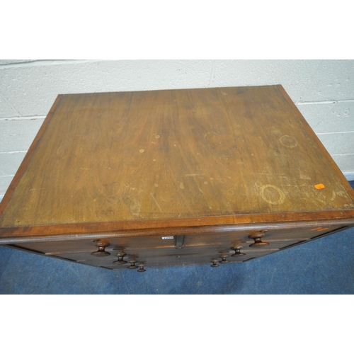 1250 - A VICTORIAN MAHOGANY CHEST OF TWO SHORT OVER THREE LONG DRAWERS, width 96cm x depth 62cm x height 96... 