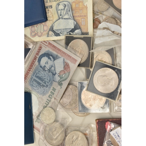 100 - A LARGE STORAGE BOX OF ROYAL MINT AND OTHER MIXED COINS AND COMMEMORATIVES, to include uncirculated ... 