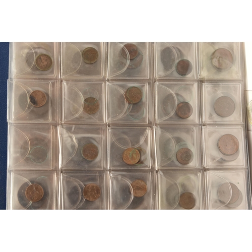 105 - A COIN ALBUM CONTAINING MOSTLY MID 20TH CENTURY UK COINS, to include copper and silver content Halfc... 