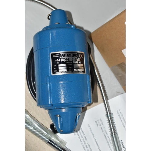 117 - A BOXED 'MILBRO MOTOR UNIT', milbro pendant drill with fix hand piece, 12,000 R.P.M, 24 volts, EU pl... 