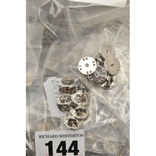 144 - AN ASSORTMENT OF JEWELLERY FINDINGS, to include one hundred and seventy six bags of base metal stud ... 