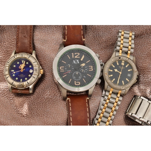 98 - A SELECTION OF WATCHES, to include Armani Exchange, Seiko, DKNY, Guess, Marc Jacobs, Sekonda, Nike, ... 