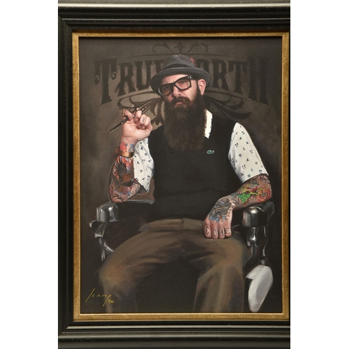 303 - VINCENT KAMP (BRITISH CONTEMPORARY) 'TRUE NORTH', a signed limited edition print depicting a tattooe... 