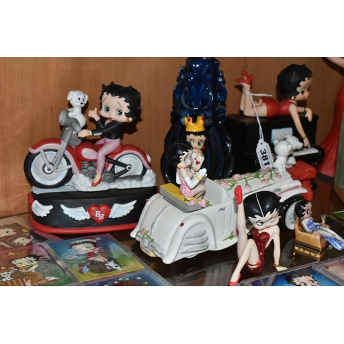 381 - A COLLECTION OF BETTY BOOP MUSICAL ORNAMENTS AND TRADING CARDS, comprising a Harvest Moon limited ed... 