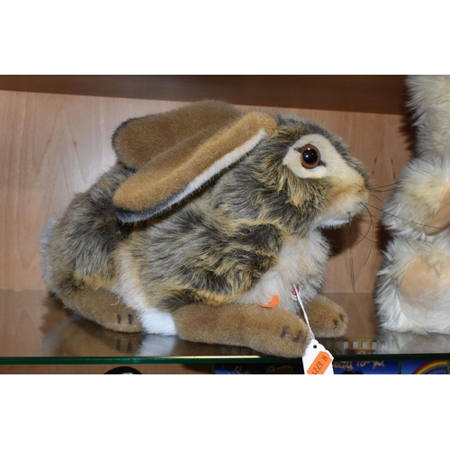 389 - A STEIFF TEDDY BEAR AND HARE, comprising a Steiff Cosy Friends 'Franz' teddy bear, no 669354, fully ... 