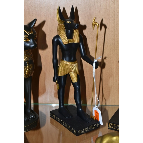 395 - A GROUP OF EGYPTIAN THEMED COLLECTABLES, comprising Cow Parade 'Tutancowmon' no 9126 and 'Egyptian P... 