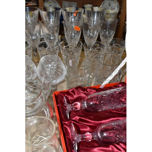 A GROUP OF CUT CRYSTAL AND GLASSWARE to include a large quantity of ...