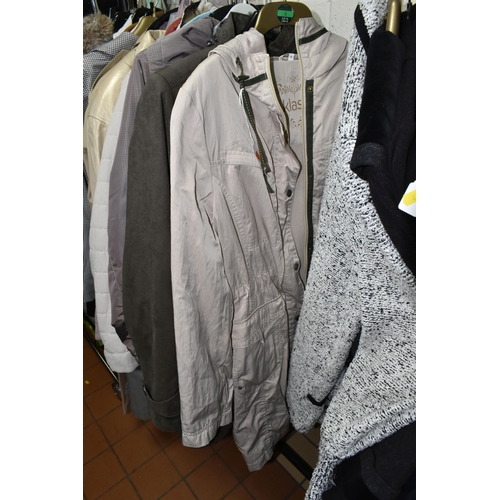 445 - A LARGE COLLECTION OF LADIES COATS, approximately 40 ladies coats sizes vary from 10,12,14 and 16, t... 